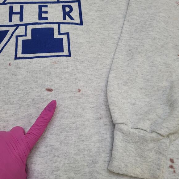 Vintage 90s Mather High-School Champion Sweatshirt XL 24x27 USA Boxy Baggy - Picture 4 of 13